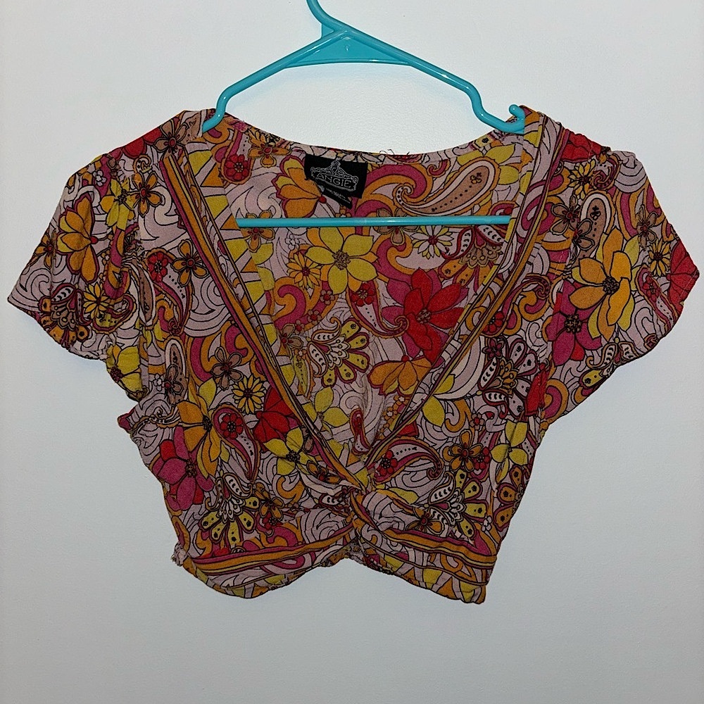 ANGIE Floral Crop Top